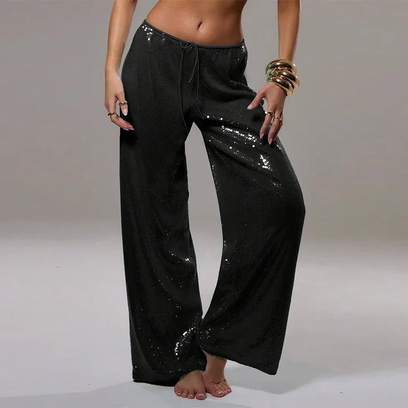 Maya Sequin Wide-Leg Trousers