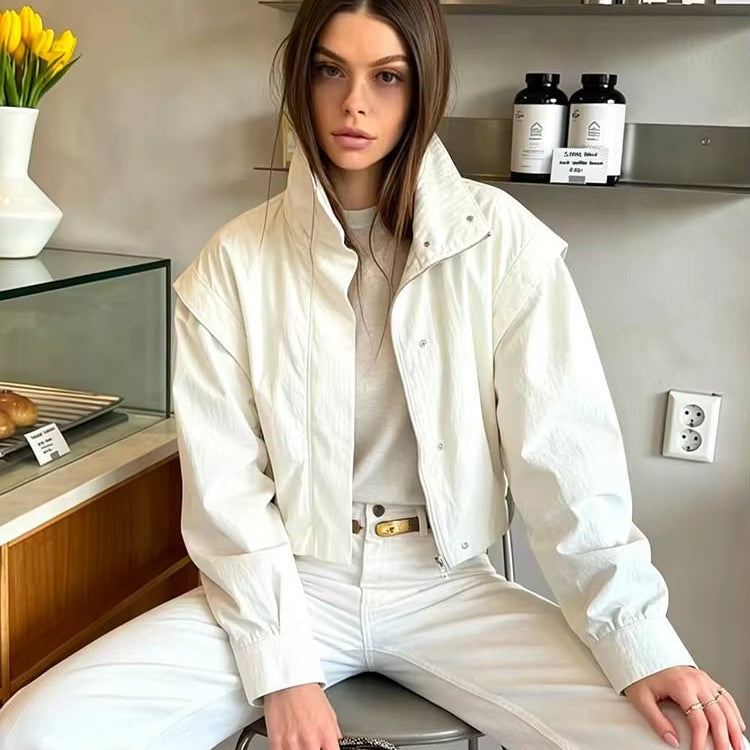 SOKYND Alice Cropped Windbreaker Jacket JacketSOKYND-101271-CRE-XS-90519CremeXS