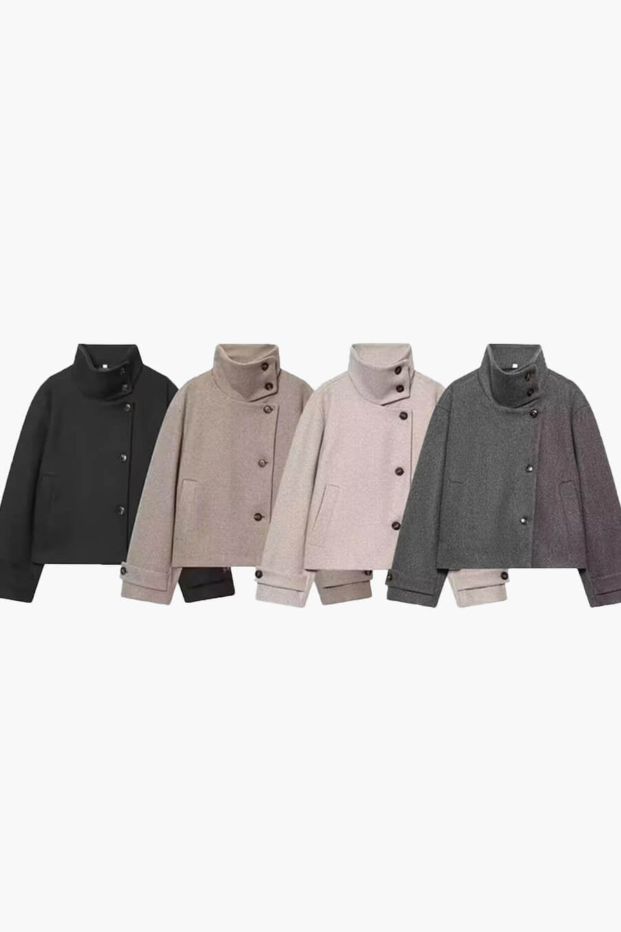 SOKYND Alice Rose Buckle Stand Collar Coat CoatSOKYND-539863-BRO-XS-31799BrownXS