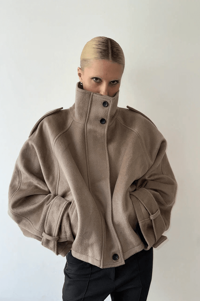 SOKYND Anna Cropped Wool Blend Coat JacketsSOKYND-299607-BEI-XS-05271BeigeXS