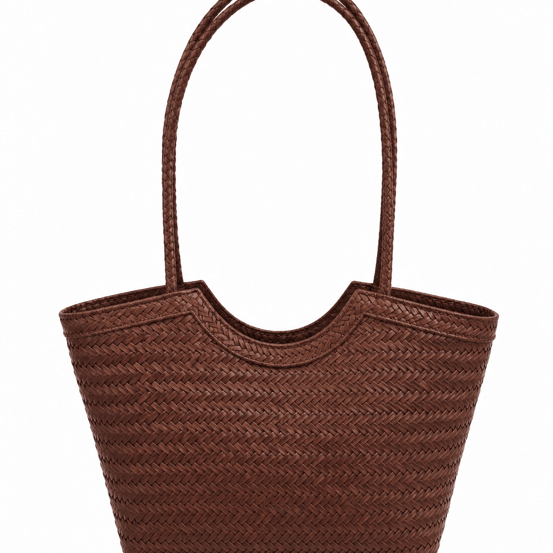 SOKYND Anna Woven Faux Leather Bag BagsQo1774219786661508208Dark BrownRegular