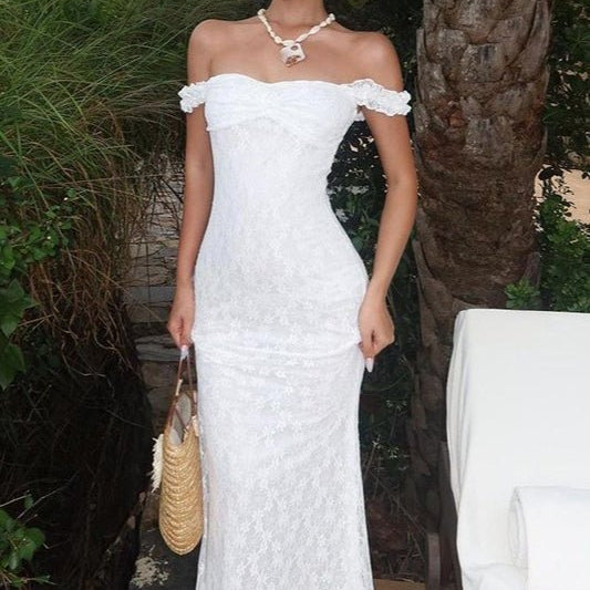 SOKYND Arabella Lace Spaghetti Strap Maxi Dress DressSOKYND-020567-WHI-S-63063WhiteS