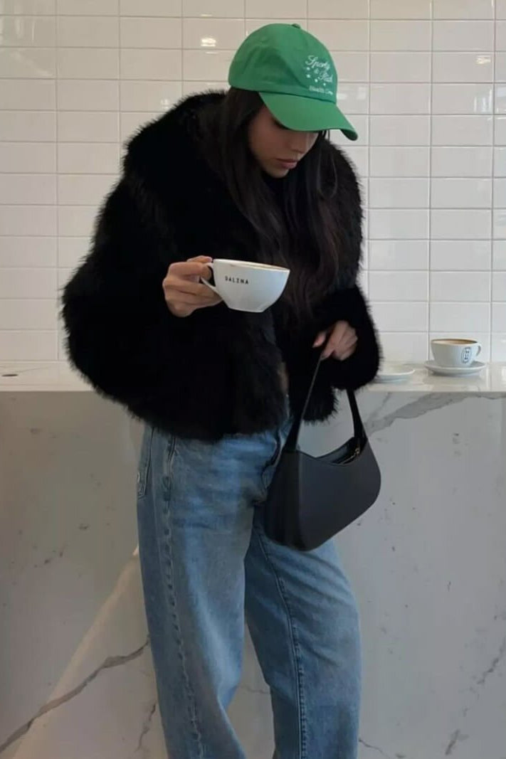 SOKYND Carley Faux Fur Coat Coats & JacketszN1767356248744829631BlackS