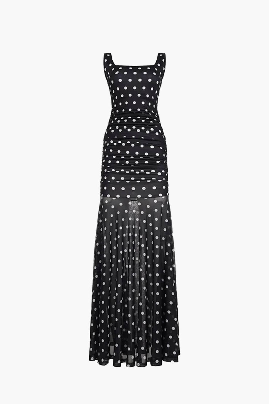 SOKYND Cecile Psychedelic Swirl Bodycon Dress DressBlackL