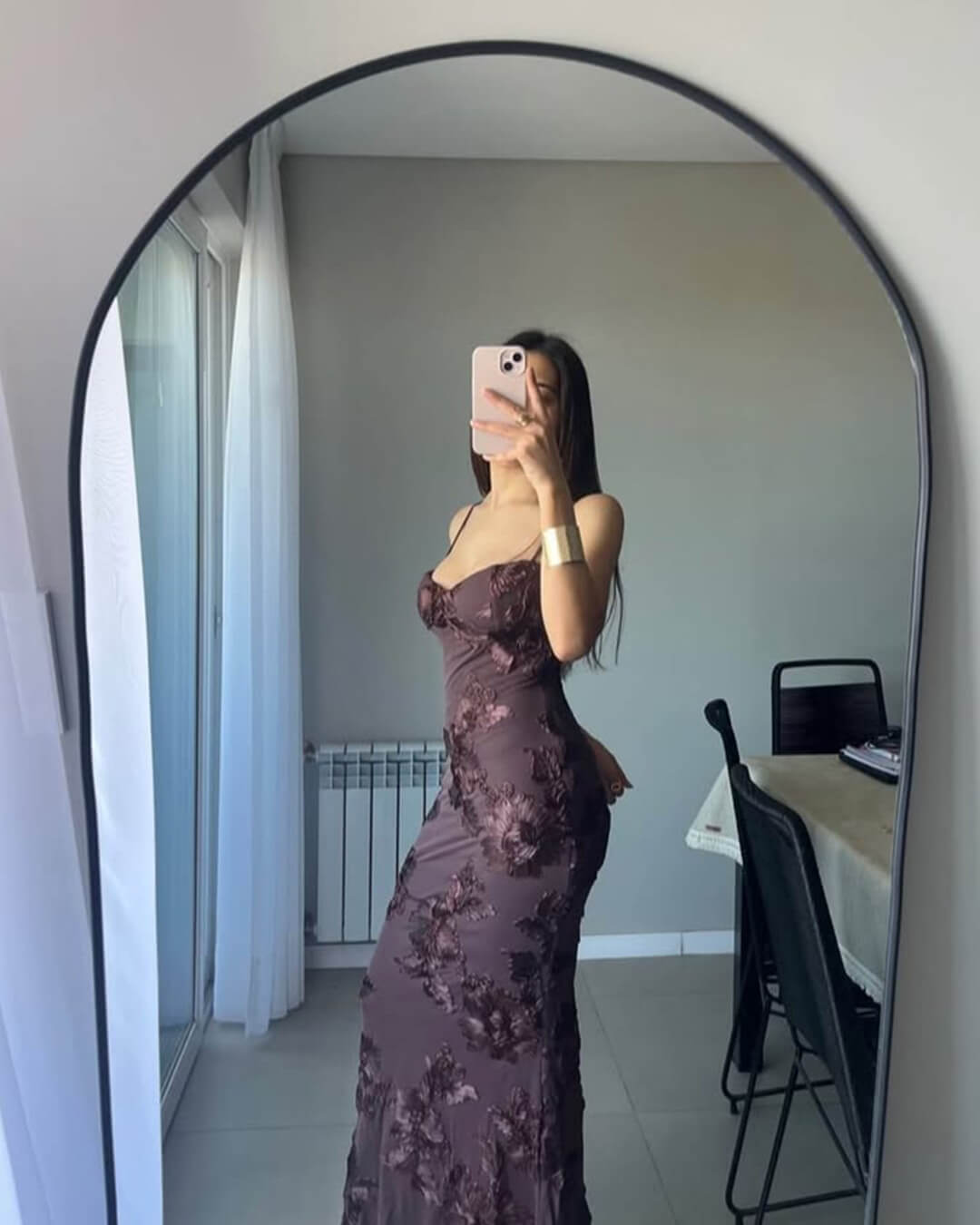 SOKYND Clara Tie-Back Evening Dress DressSOKYND-011287-BRO-XS-50359BrownXS