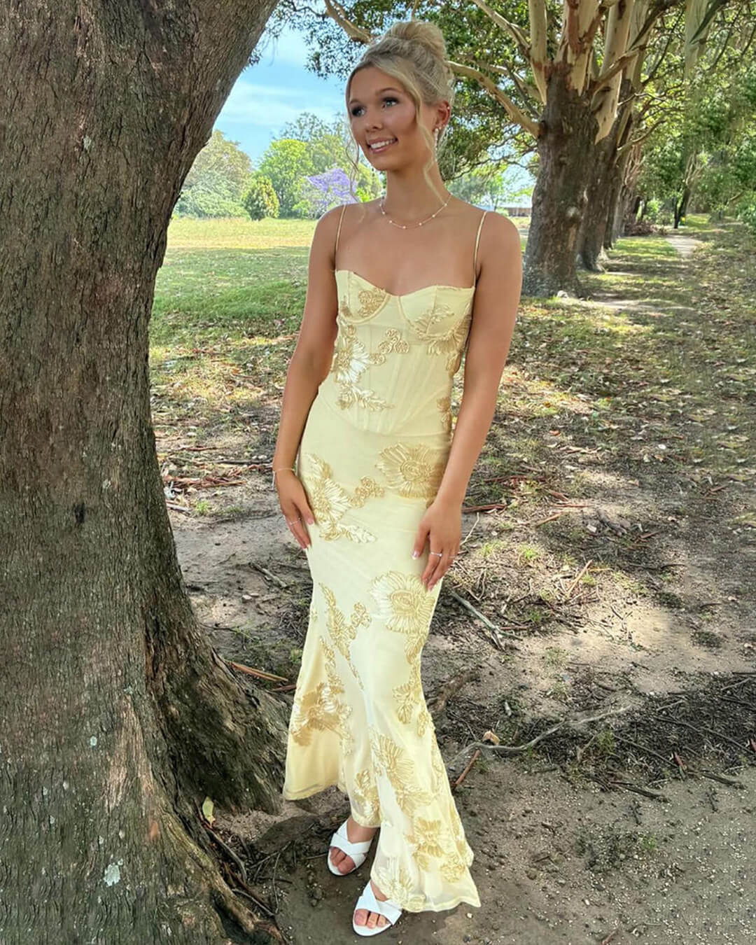 SOKYND Clara Tie-Back Evening Dress DressSOKYND-011287-YEL-XS-58839YellowXS