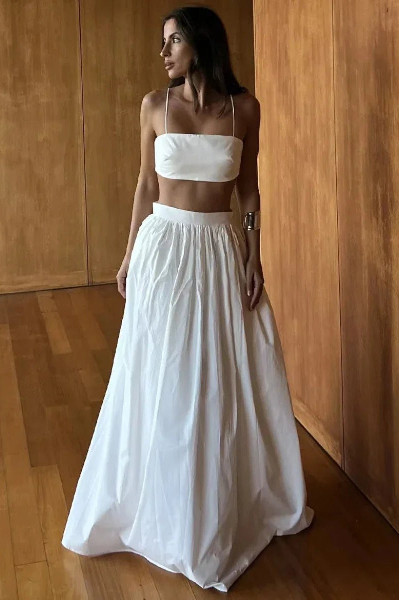 SOKYND Diandra Strappy Crop Top Two-Piece Set Matching SetsSOKYND-038871-WHI-XS-62039WhiteXS