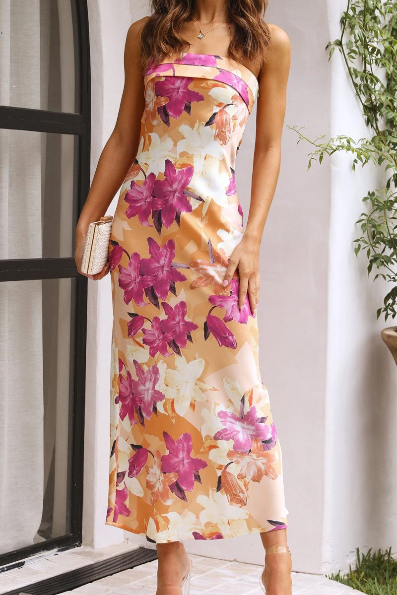 SOKYND Elana Floral Strapless Maxi Dress DressSOKYND-538839-PIN-S-32503PinkS