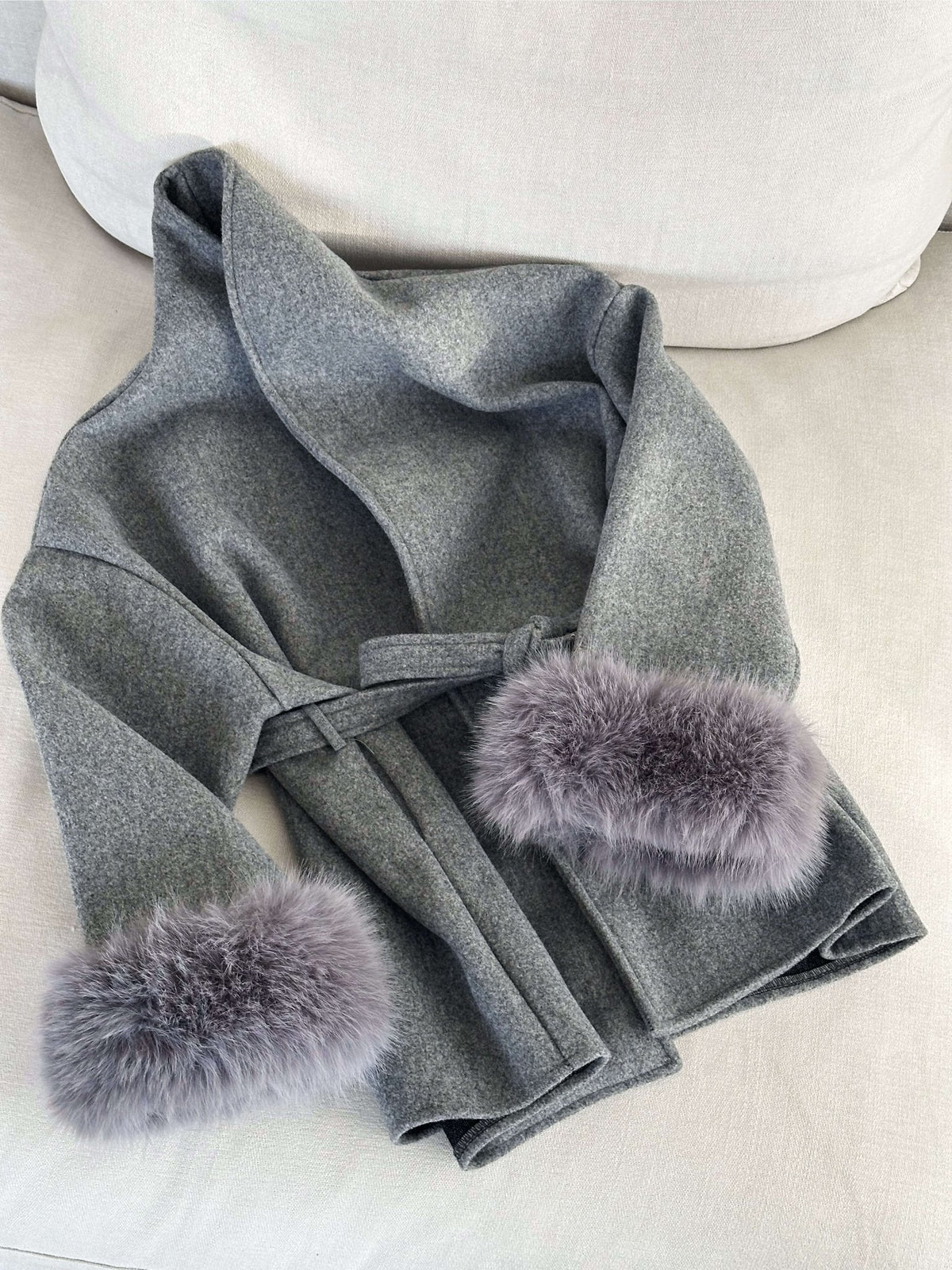 SOKYND Ellianna Faux Fur Coat Coats & JacketsCm1767356248751930600GrayS
