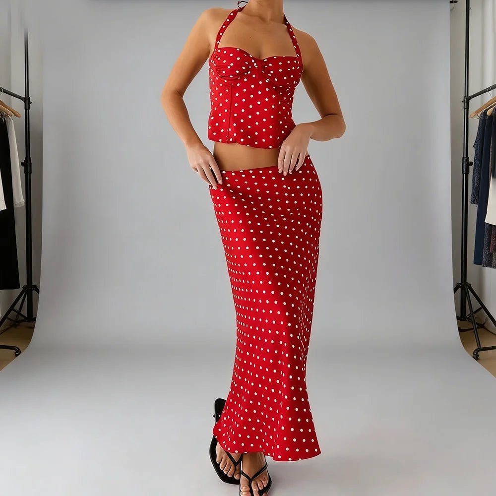 SOKYND Hana Polka Dot Two-Piece Maxi Set DressesSOKYND-166423-BLU-S-60439BlueS