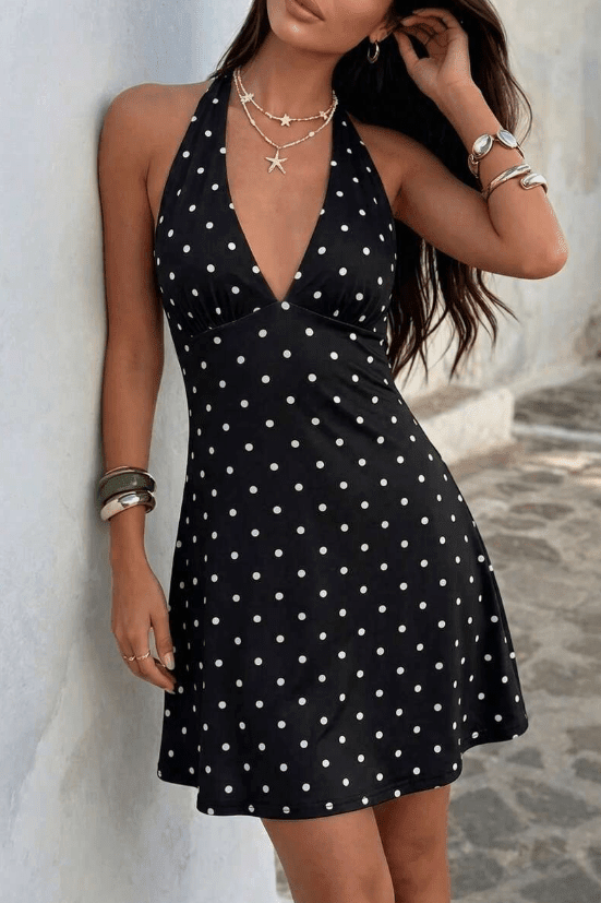 SOKYND Harper Backless Polka Dot Mini Dress DressSOKYND-922327-XS-OS-33335XS