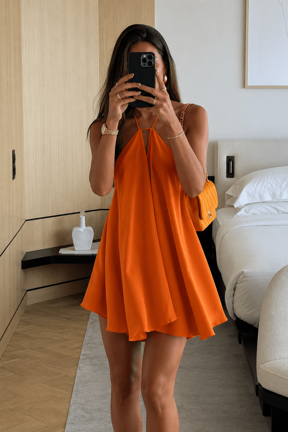 SOKYND Harper Halter Mini Dress DressSOKYND-818775-ORA-XS-30903OrangeXS