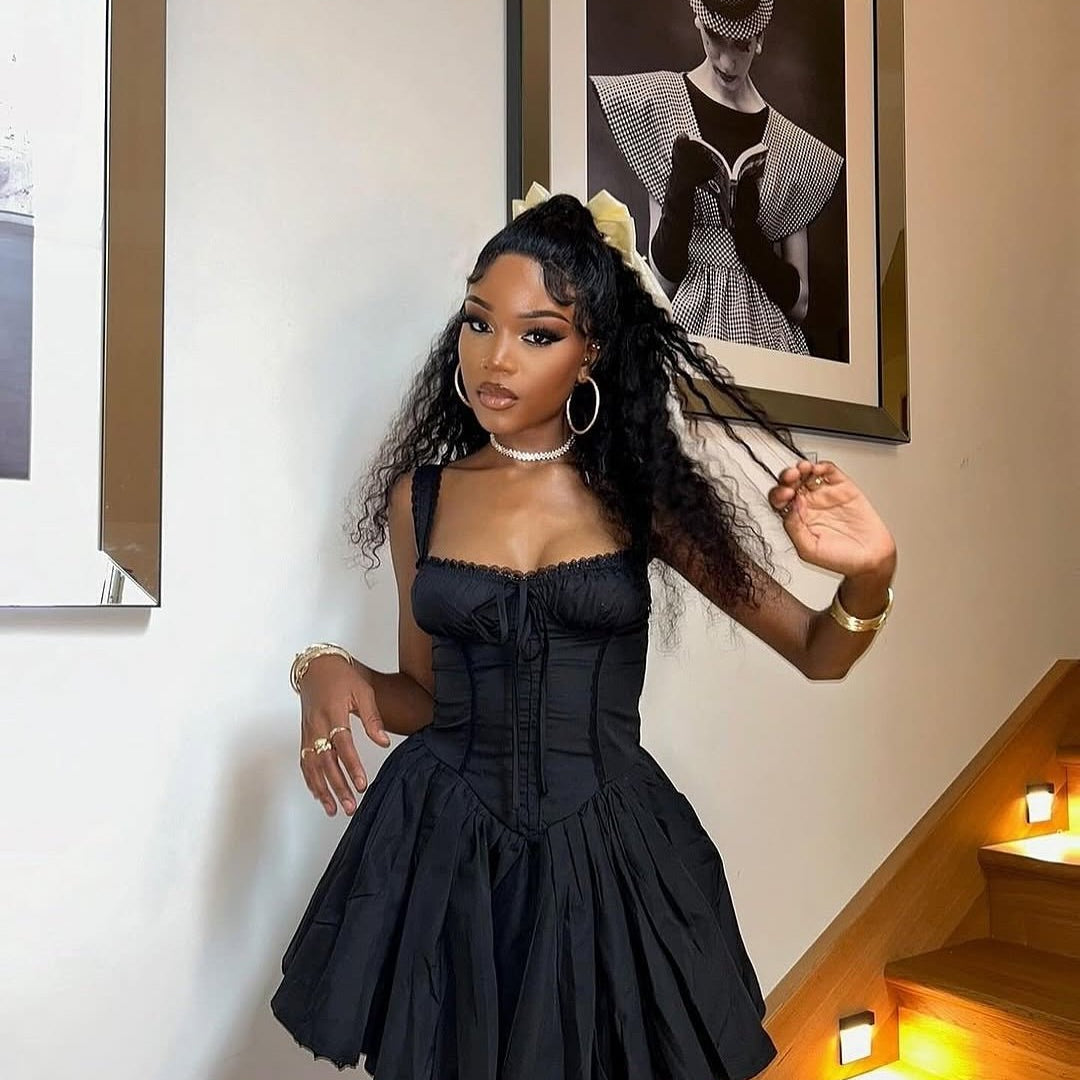 SOKYND Hazel Corset Dress DressBlackS