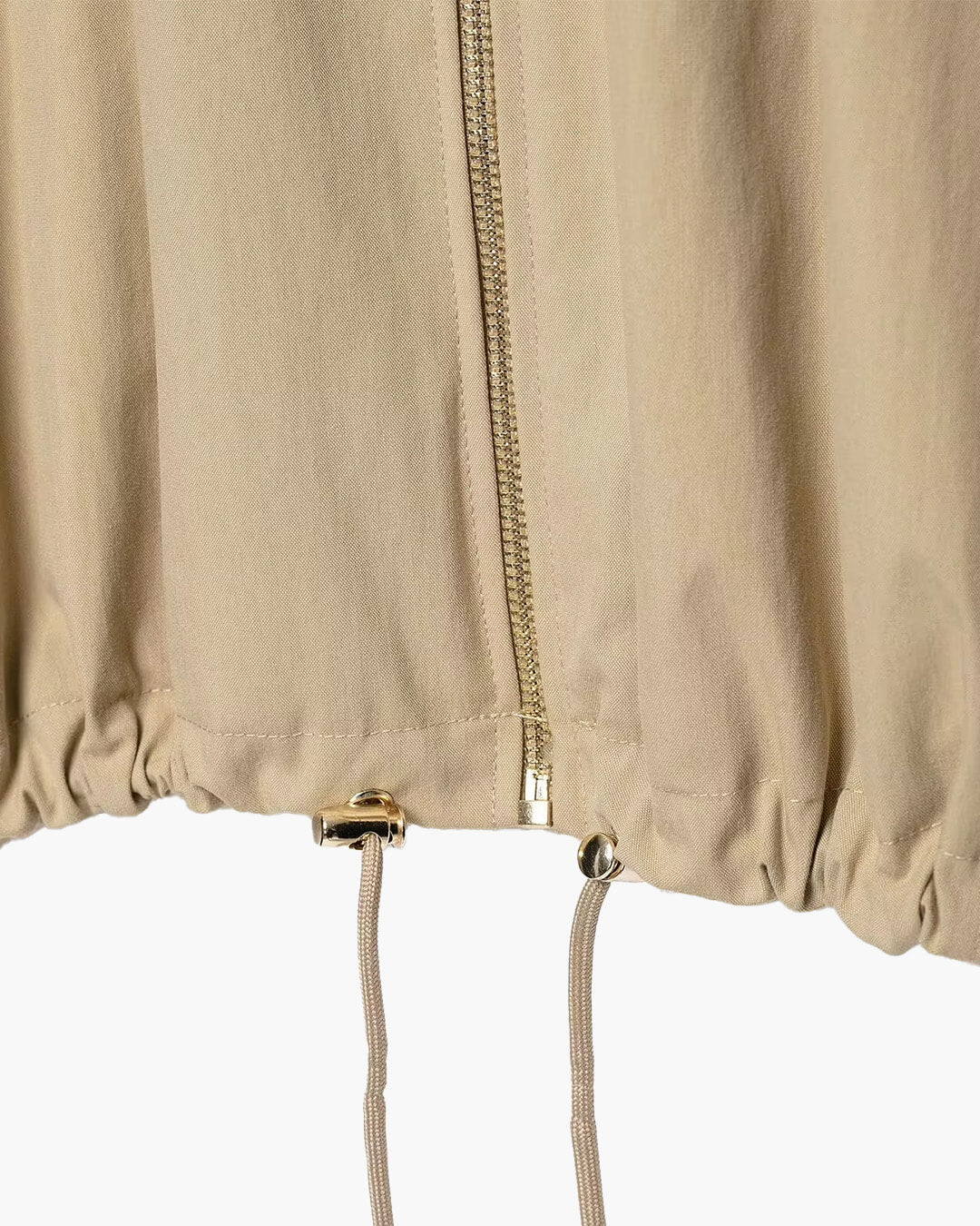 SOKYND Helen Drawstring Hooded Zip Jacket JacketSOKYND-043927-BEI-S-68215BeigeS