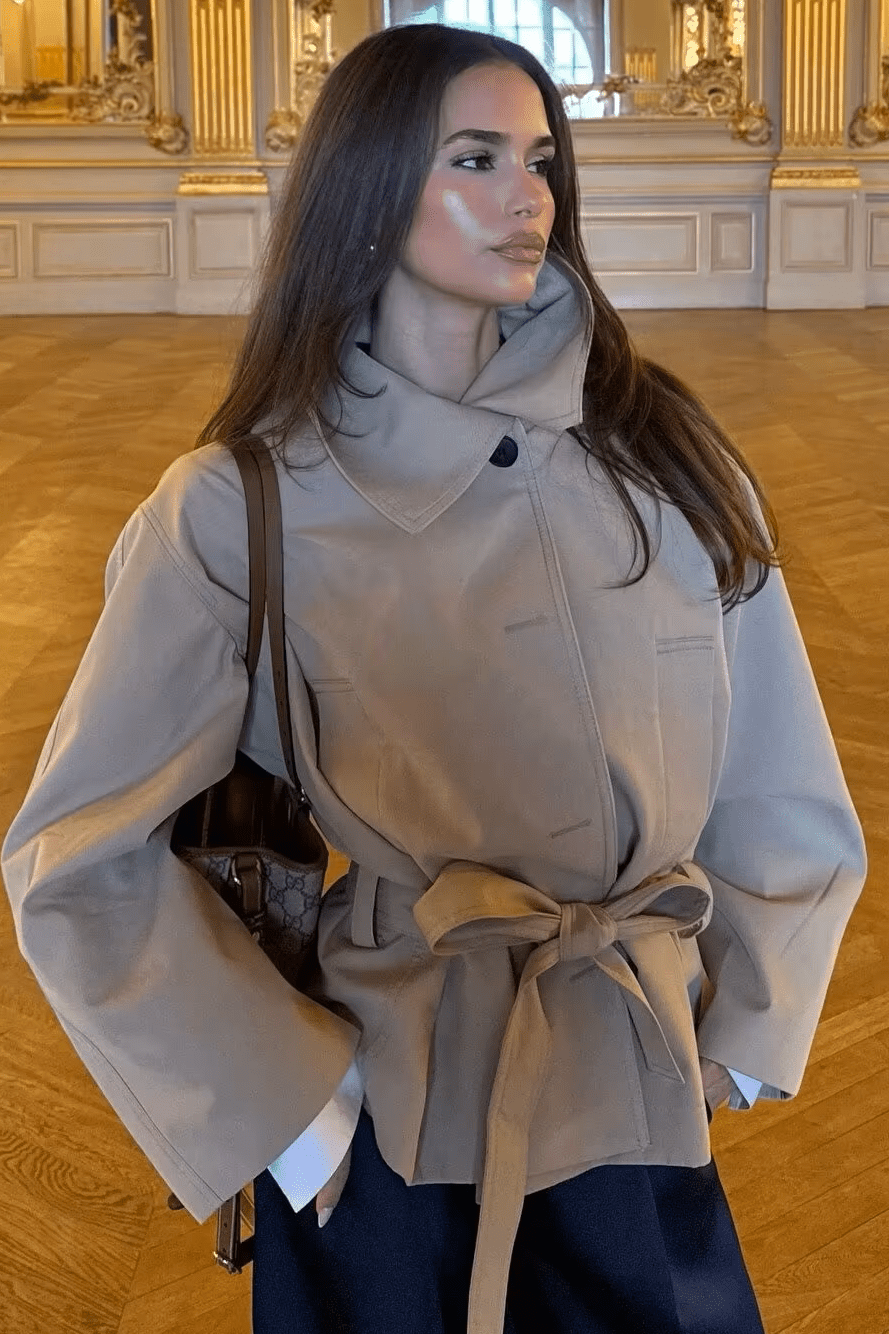 SOKYND Jenny Asymmetric Belted Trench Coat Coats & JacketsSOKYND-748439-BEI-S-59607BeigeS
