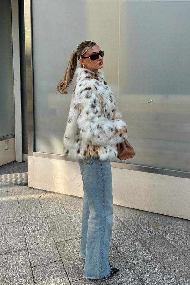 SOKYND Josephine Leopard Faux Fur Coat Coats & Jacketshu1767625273836626982White LeopardXS