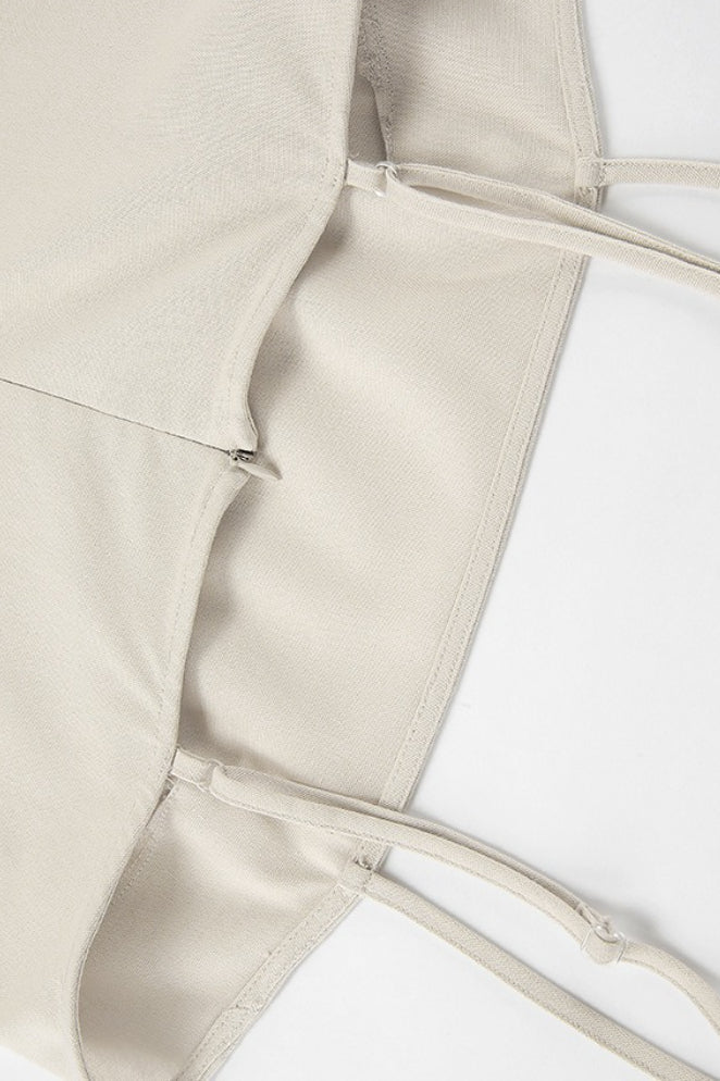 SOKYND Julia Linen-Cotton Loose Maxi Dress in Cream