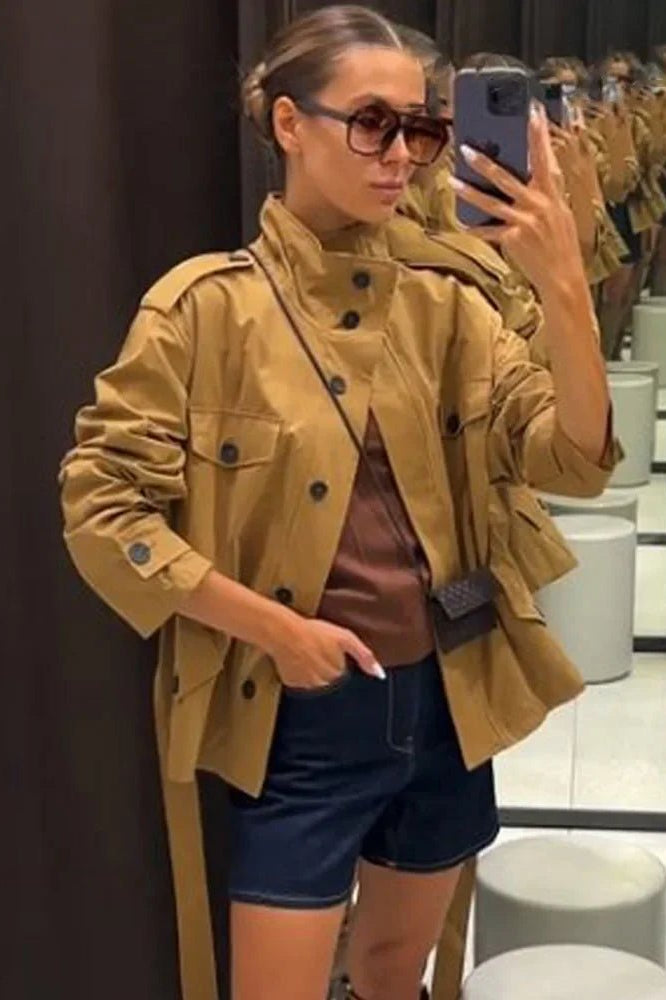 SOKYND Kate High Collar Belted Jacket Skort Set Matching SetsSOKYND-495831-JAC-L-39575JacketL