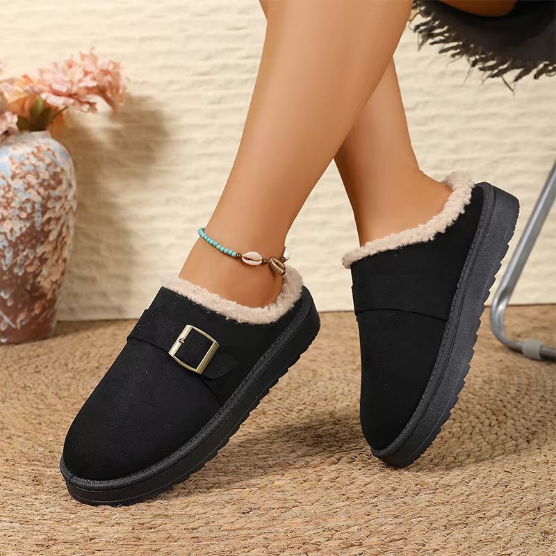 SOKYND Layla Faux Fur Lined Suede Clogs ShoesSOKYND-979991-BLA-37-44407Black37