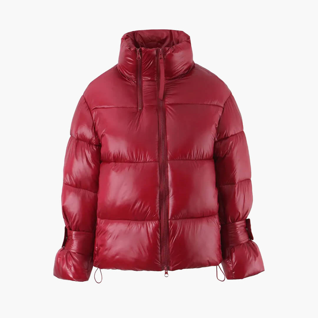 SOKYND Linda Shiny Puffer Jacket JacketRedS