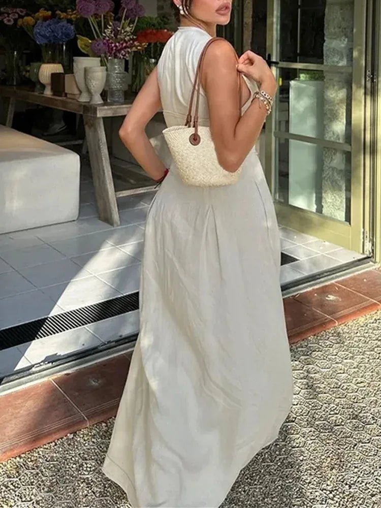 SOKYND Maisie Sleeveless Midi Dress DressSOKYND-195159-BEI-S-89015BeigeS