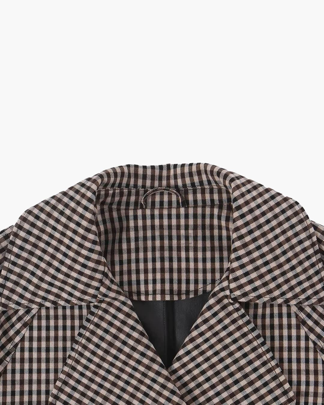 SOKYND Maria Drawstring Gingham Short Trench CoatSOKYND-115607-BEI-S-66775BeigeS