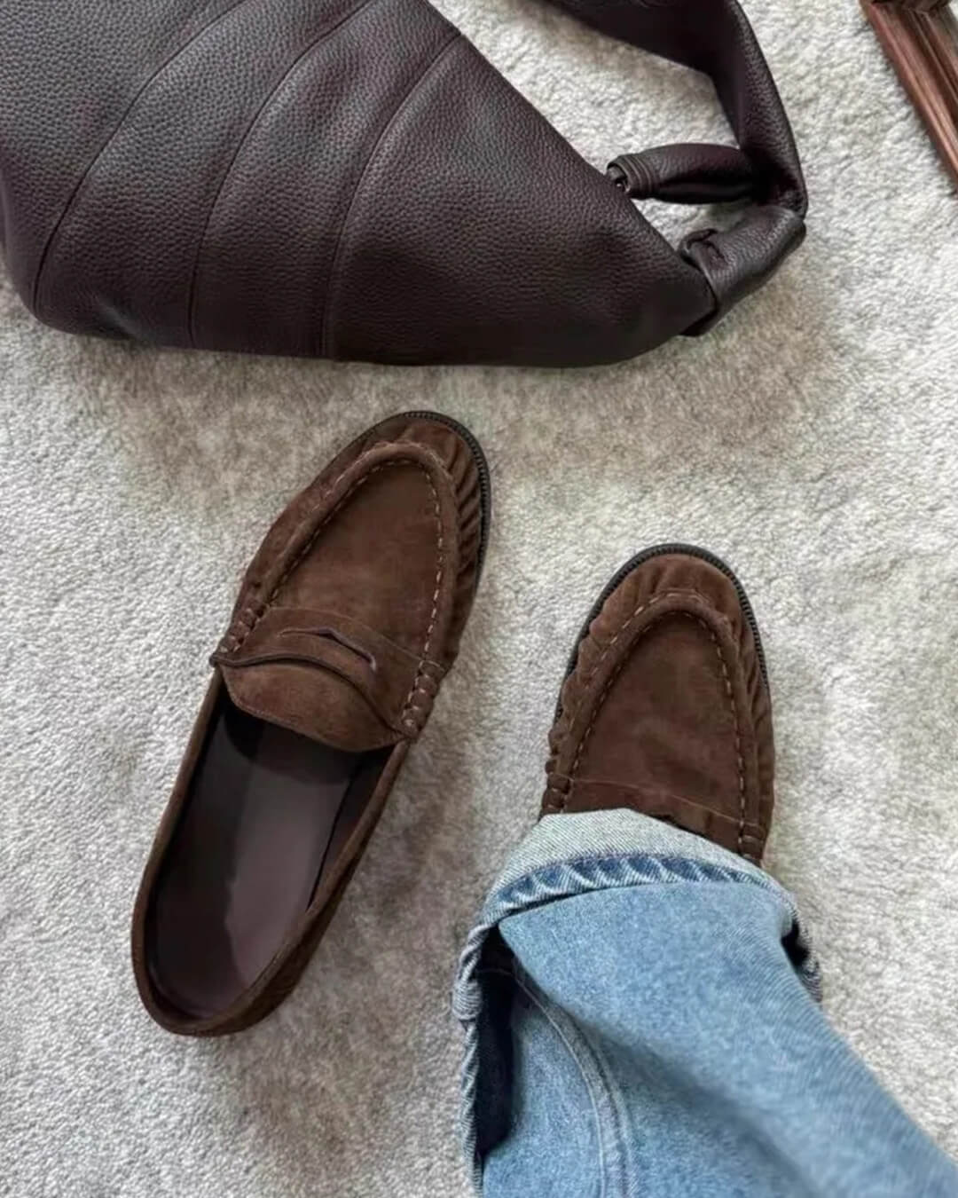 SOKYND Melissa Faux Leather Slip-On Loafers ShoesSOKYND-089367-BRO-38-30679Brown38