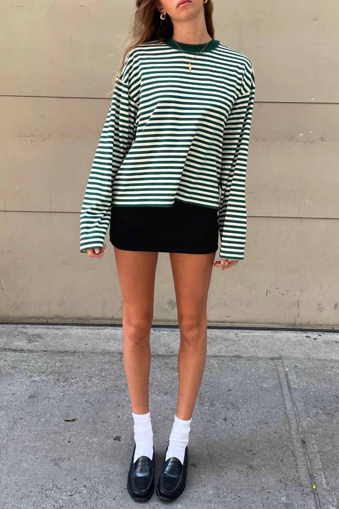 SOKYND Melissa Striped Oversized Knit Sweater SweaterSOKYND-358871-GRE-XS-17463GreenXS