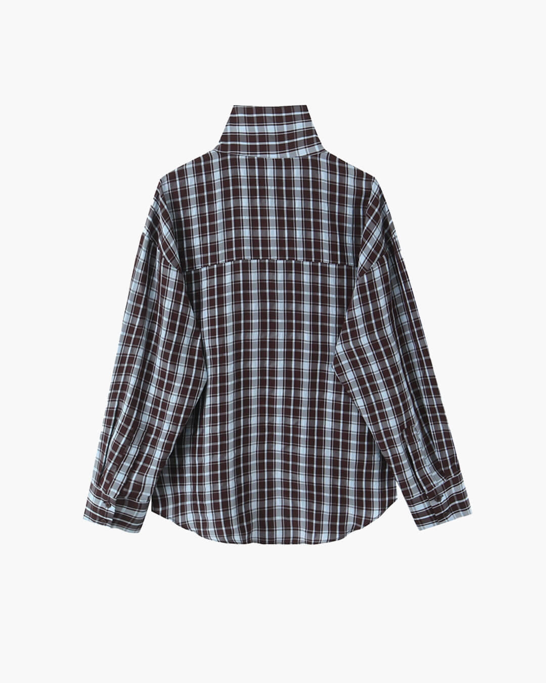 SOKYND Mia Poplin Plaid Wrap Shirt ShirtSOKYND-742679-L-OS-46935L