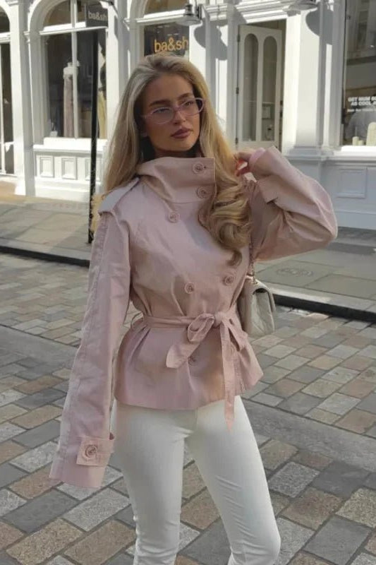 SOKYND Miriam Belted Trench Jacket CoatSOKYND-416471-PIN-M-27511PinkM
