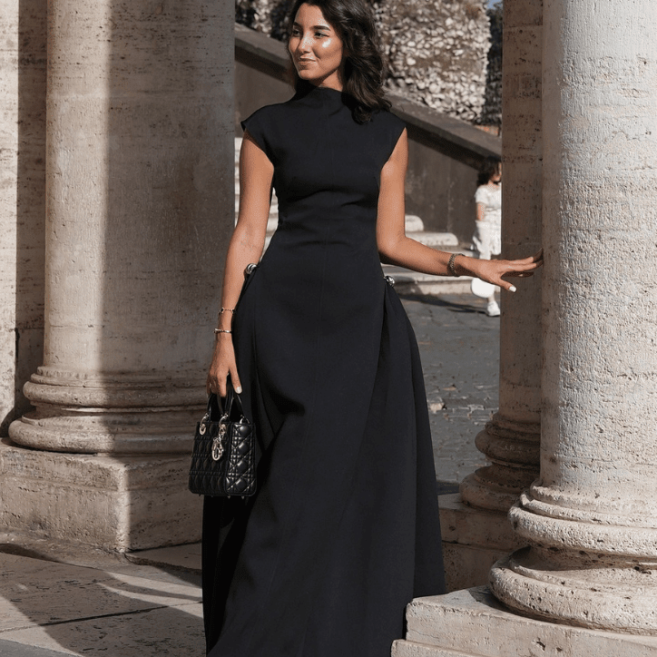 SOKYND Ofelia Mock Neck Maxi Dress DressSOKYND-309463-BLA-XS-82231BlackXS