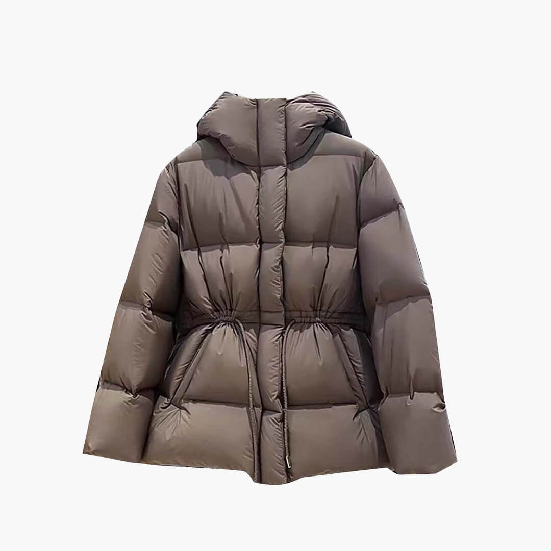 SOKYND Olivia Oversized Drawstring Waist Puffer Jacket JacketSOKYND-246423-BRO-S-36343BrownS