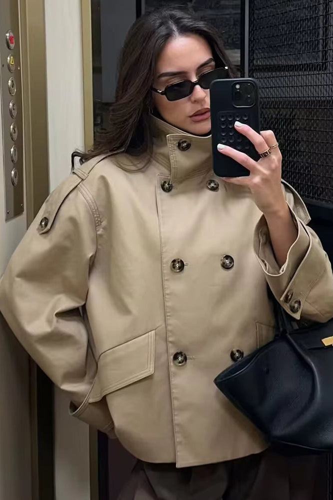 SOKYND Zoe Beige Double Breasted Trench CoatSOKYND-986391-BEI-XS-91223BeigeXS