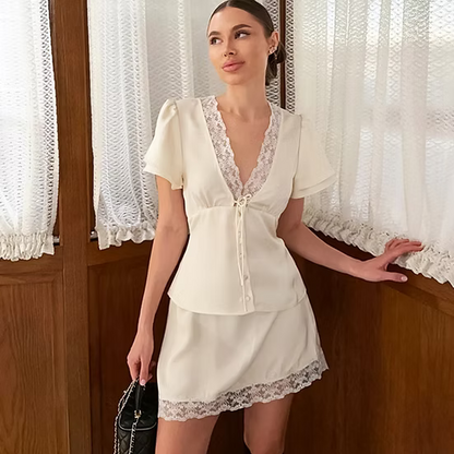 Maya Satin Button-Up Blouse