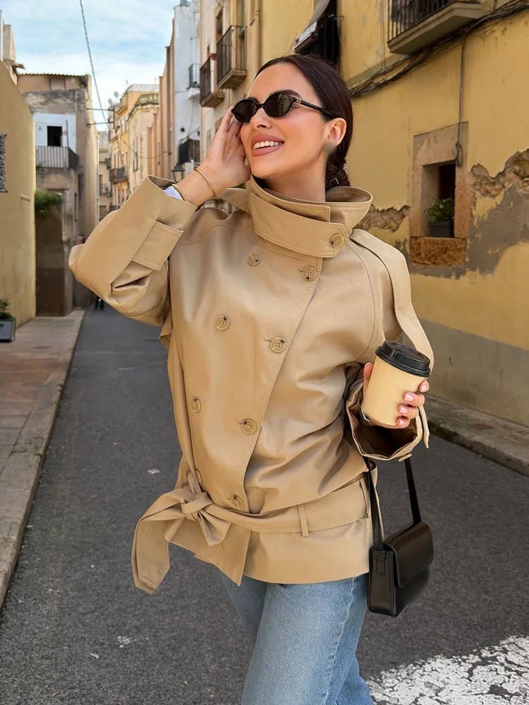 Katie High Neck Cropped Utility Trench