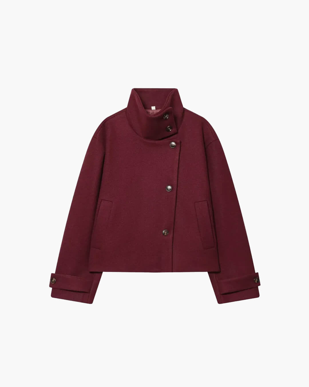Alice Rose Buckle Stand Collar Coat
