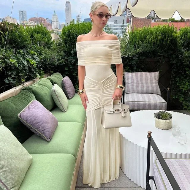 Simone Ruched Maxi Dress