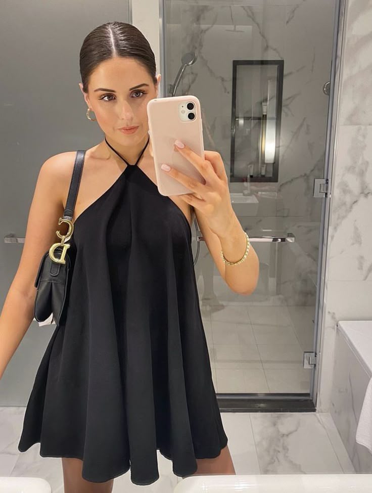 Zelia Backless Halter Mini Dress