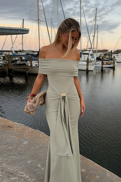 Yvette Off-Shoulder Bodycon Maxi Dress