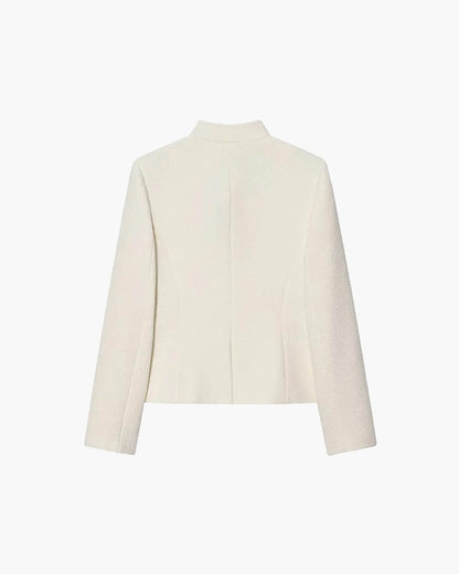 Angela Stand Collar Flap Pockets Blazer