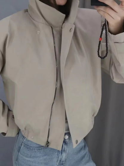 Isabel Cropped Bomber Jacket