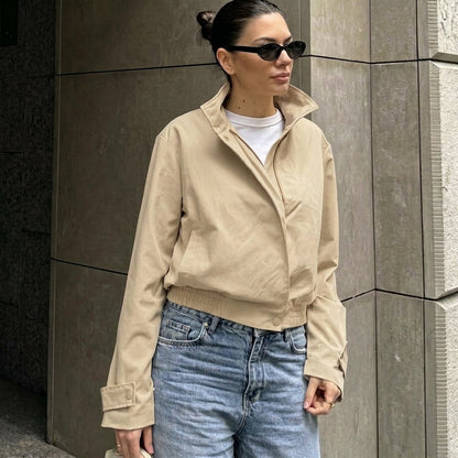 Isabel Cropped Bomber Jacket
