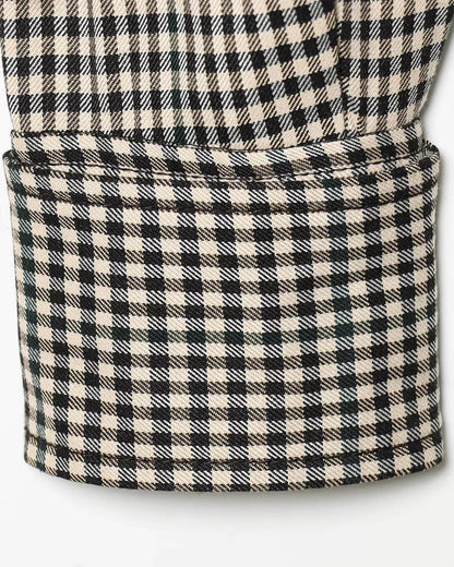 Emma High Neck Checked Bomber Jacket