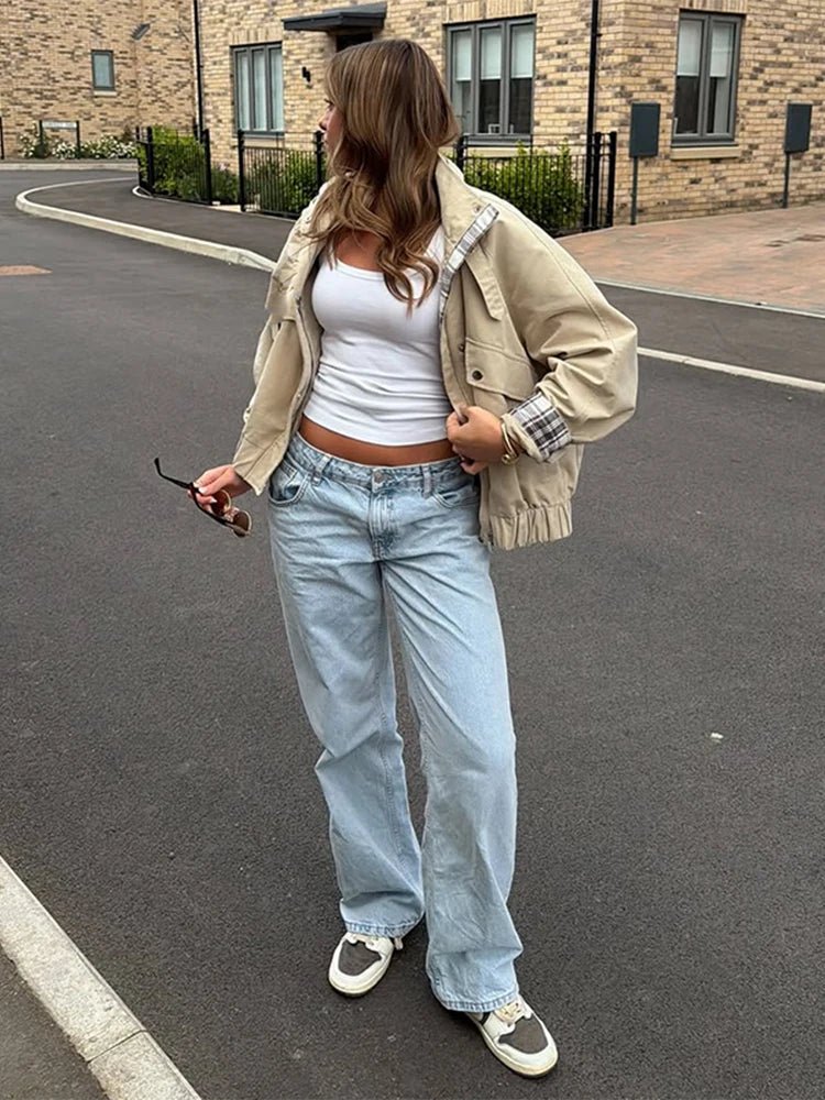 Monica Stand Collar Bomber Jacket