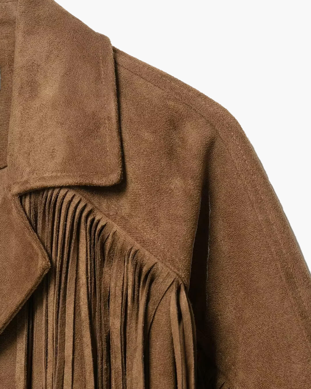 Lucy Faux Suede Fringe Western Jacket