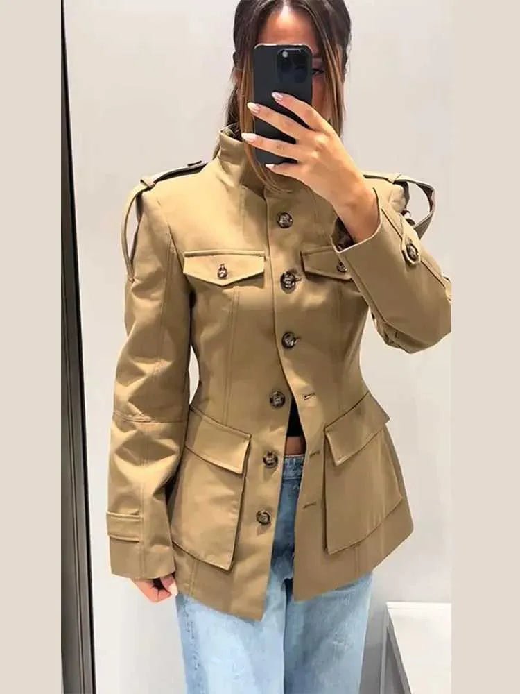 Emilia Tailored Stand Collar Jacket