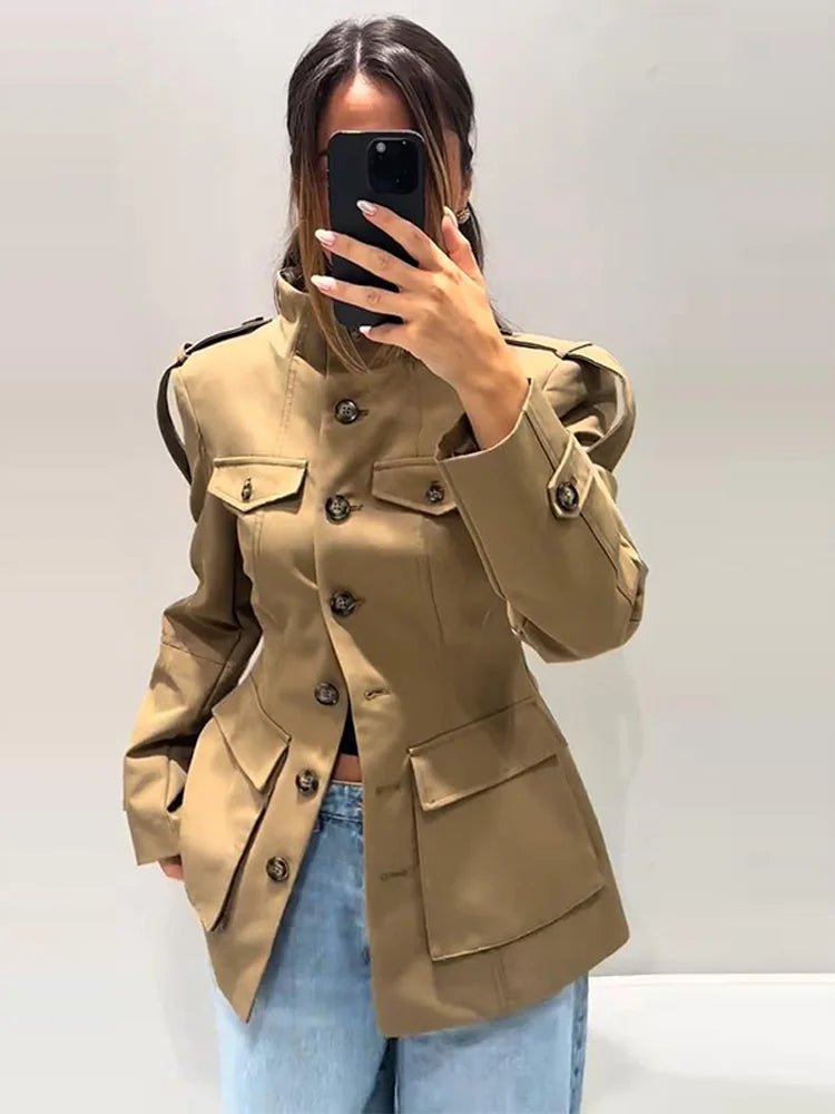 Emilia Tailored Stand Collar Jacket