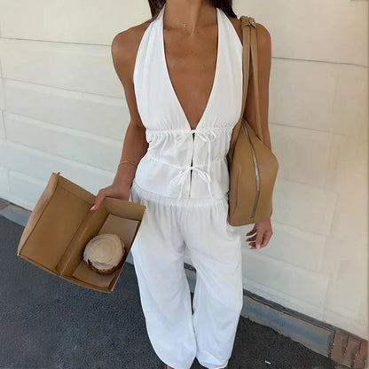 Lerma Halter Cotton Two-Piece Set