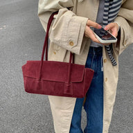 Borsa a spalla vintage Alicia in finta pelle scamosciata