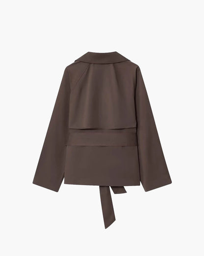 SOKYND Aliya Belted Short Trench Coat Coats & Jacketsnd1774219786678506933BlackXS